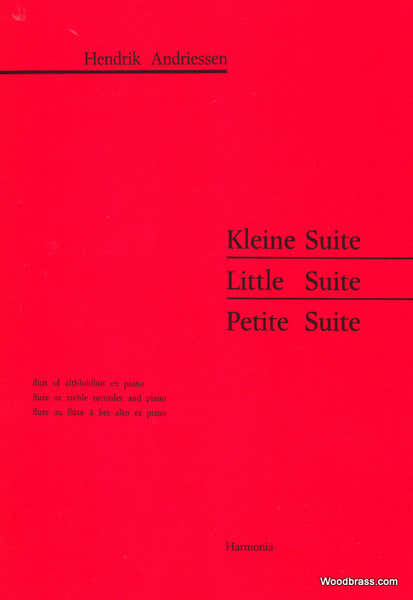 Andriessen H. - Kleine Suite - Flute A Bec Alto et Piano
