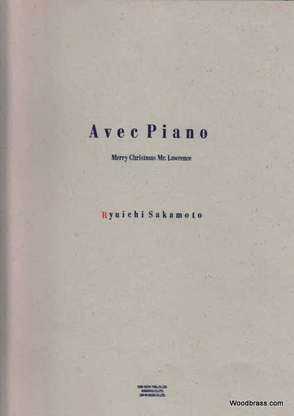 Zen-On Music Music Sakamoto R. - Avec Piano - Merry Christmas Mister Lawrence - Piano