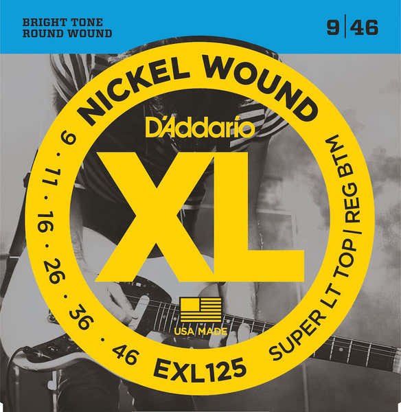 D'ADDARIO EXL125 Nickel Wound Super LT Top/ Regular BTM 9-46