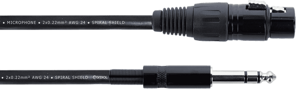 Audiokabel XLR-Buchse / Stereo-Klinke - 50 CM