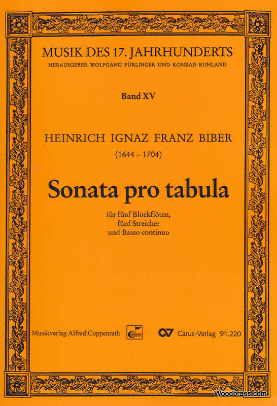 Biber Heinrich Ignaz Franz - Sonata pro tabula - Partitura del direttore