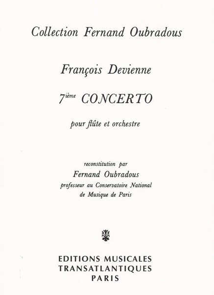 Devienne F. - 7ème Concerto Pour Flute et Orchestre