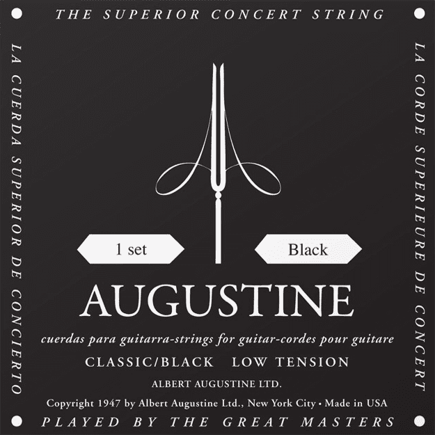 Augustine Standard Jeux Noir Faible /nylon CLAIR-file Argent