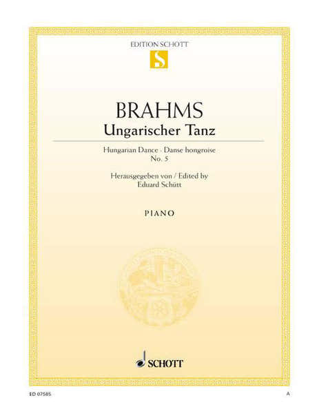 Brahms - Danse Hongroise No. 5 - Piano