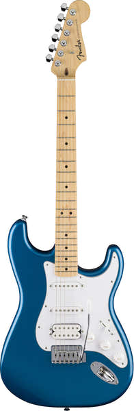 Fender Standard Stratocaster HSS MN Weißes Schlagbrett Aqua Marine Metallic