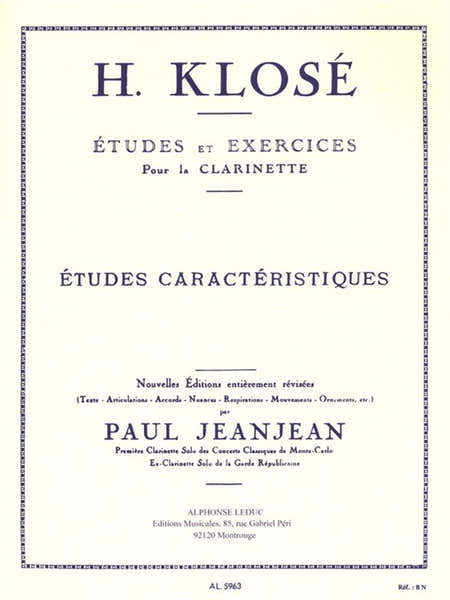 Etudes Et Exercices Pour La Clarinette