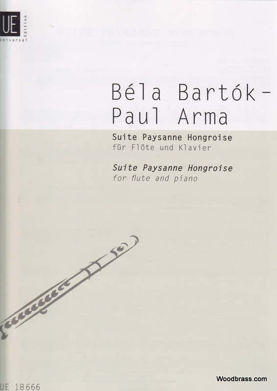 BARTOK B. - SUITE PAYSANNE HONGROISE - FLUTE ET PIANO