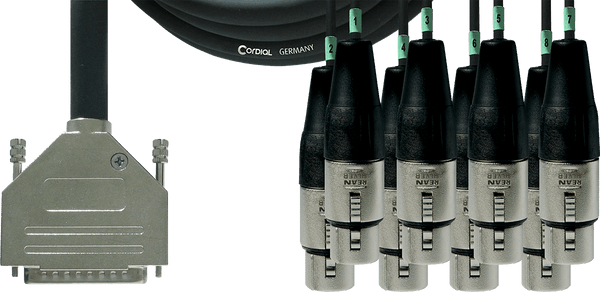 Câble Interface SUB-d/8 XLR Femelles 3 M