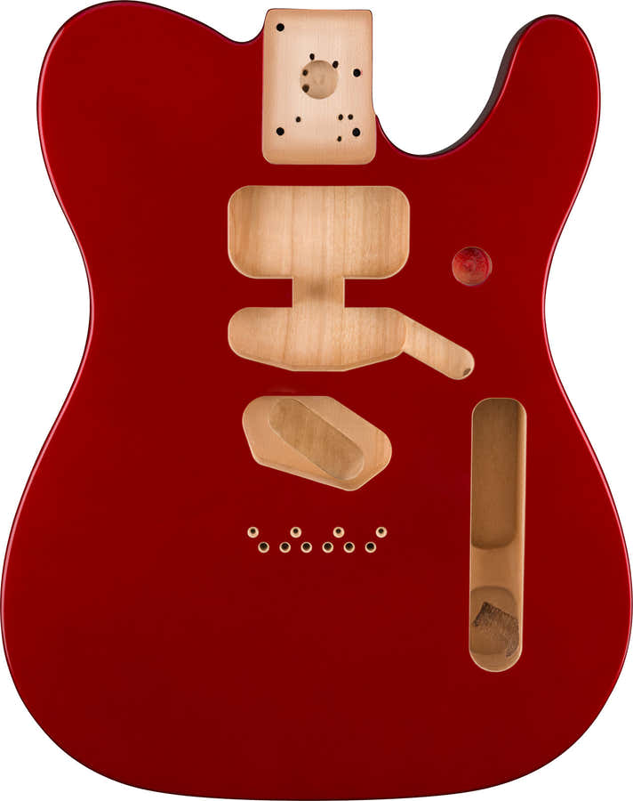 Deluxe Telecaster SSH Korpus aus Erle, moderne Stegmontage, Candy Apple Red