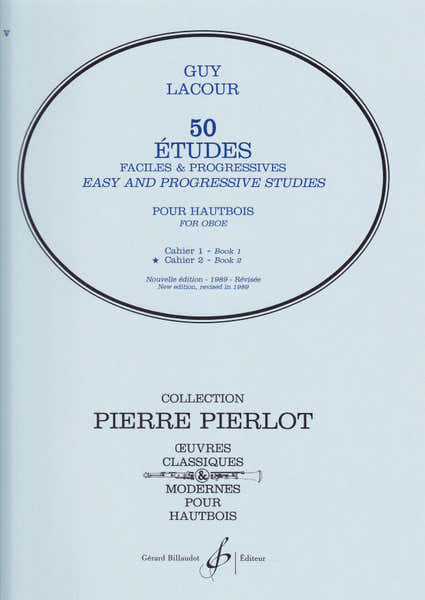 Lacour Guy - 50 Etudes Faciles et Progressives Volume 2 - Hautbois