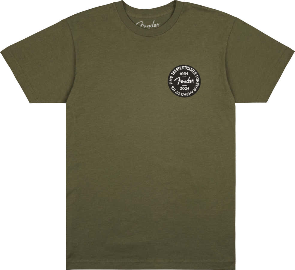 Stratocaster 70Th Anni Badge Tee Olive M