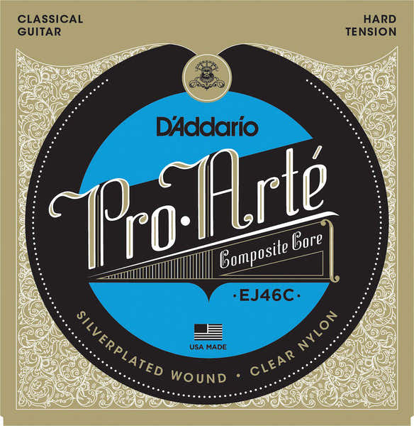 D'ADDARIO EJ46C PRO-ARTE COMPOSITE CLASSICAL GUITAR STRINGS HARD TENSION