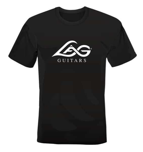 T-Shirt LÂG Schwarz Logo Weiß L