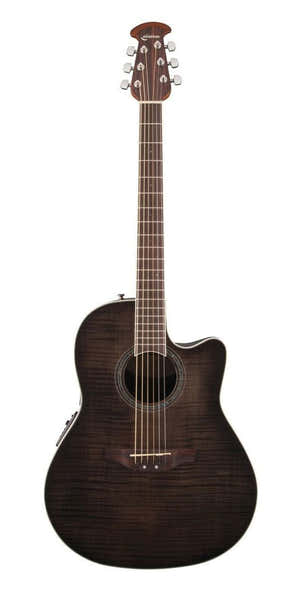 E-Akustikgitarre Celebrity Traditional Plus Mid Cutaway Transparent Blackburst Flame