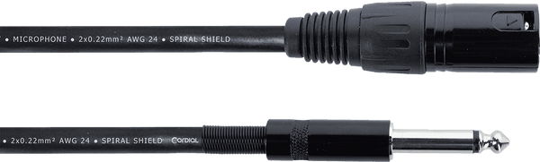 Cordial Câble Audio XLR Mâle / Jack Mono 5 M