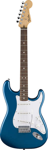 Fender Standard Stratocaster LRL Weißes Schlagbrett Aqua Marine Metallic