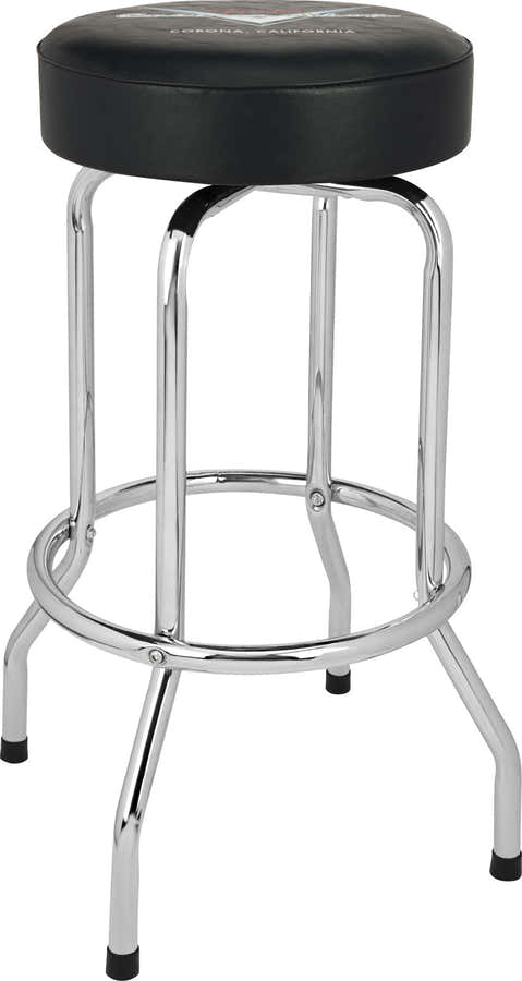 Chevron Logo Barstool Black-Chrome 30"