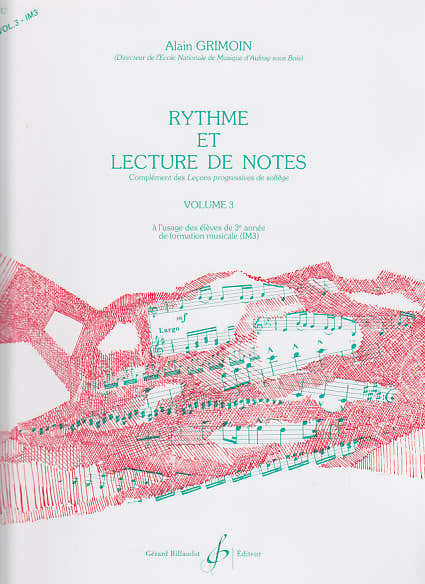 Billaudot Grimoin Alain - Rythme et Lecture De Notes Vol.3