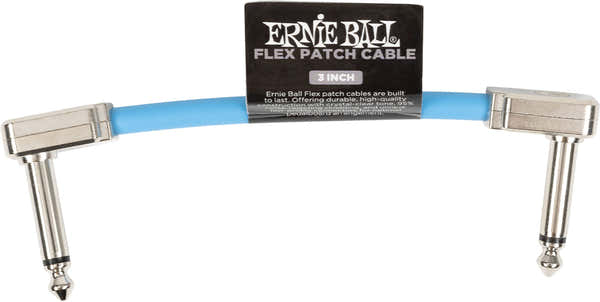 Ernie Ball Cable Patch Flex 7,5Cm - Bleu