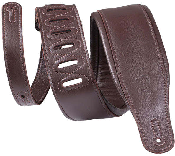 Levys Gepolstertes Premium-Leder 8,25cm - Dunkelbraun-Dunkelbraun