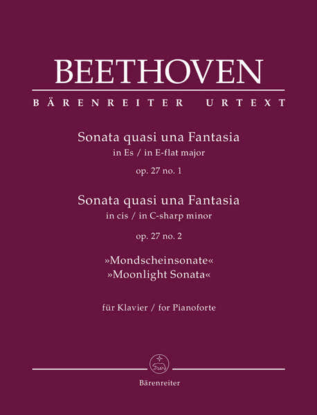 Beethoven L.V. - Sonata Quasi Una Fantasia Op.27 N°1&2 "moonlight Sonata" - Piano