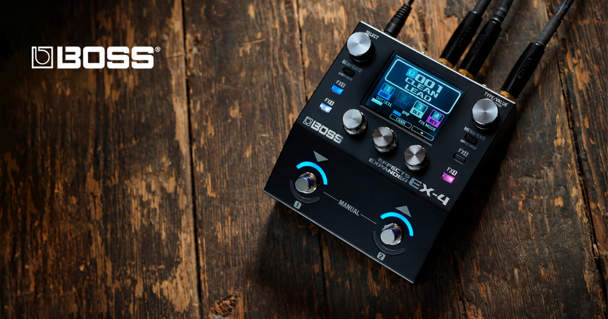 Boss EX-4 Effects Expander : quatre effets Boss dans un boîtier de pedalboard