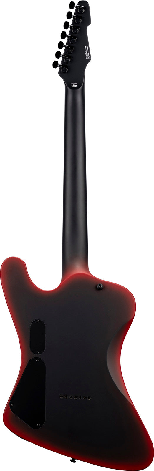 PHX-7 Baritone Black Metal Red Burst Satin