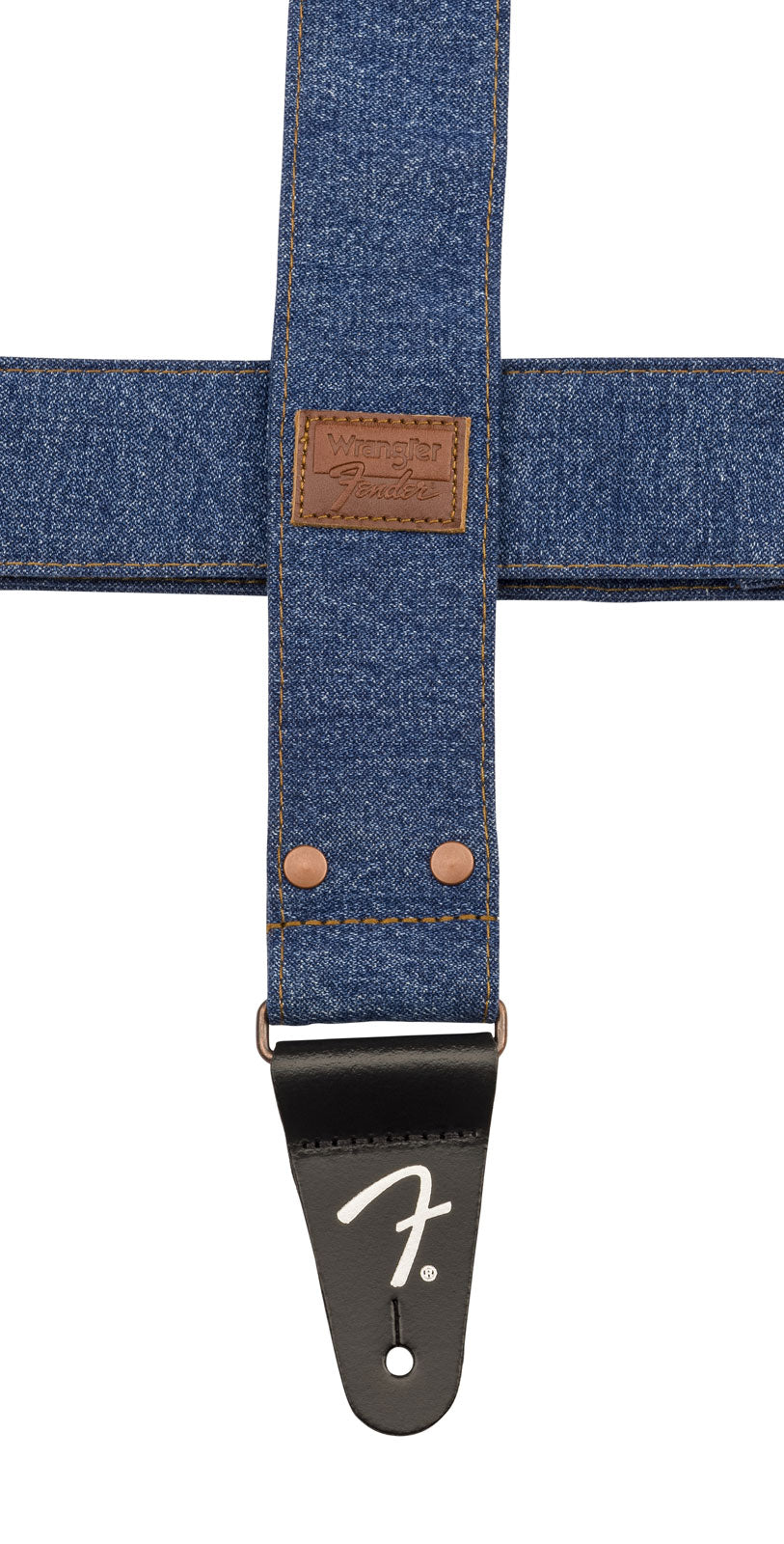 x Wrangler Gurt aus Denim mit Nieten Indigo
