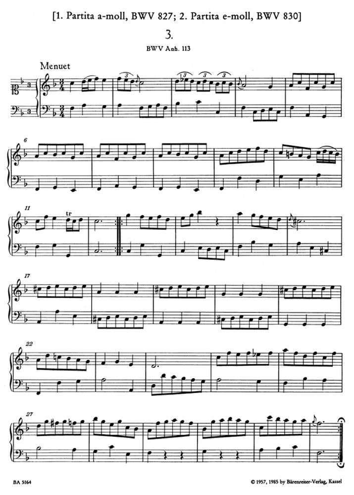 Bach J.S - Libricino di Anna Magdalena Bach - Pianoforte