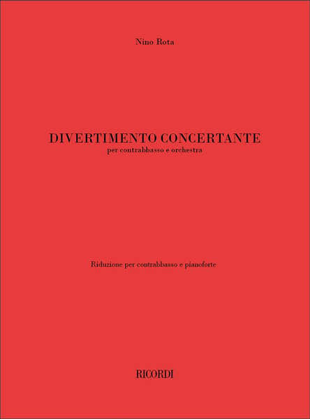 Rota - Divertimento Concerte - Contrebasse Piano