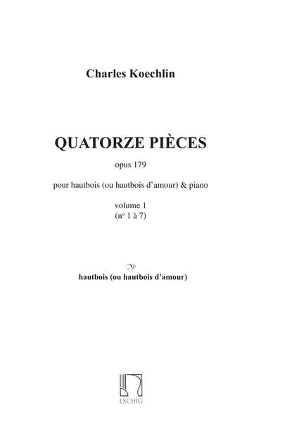 Koechlin - 14 Pieces - Hautbois et Piano