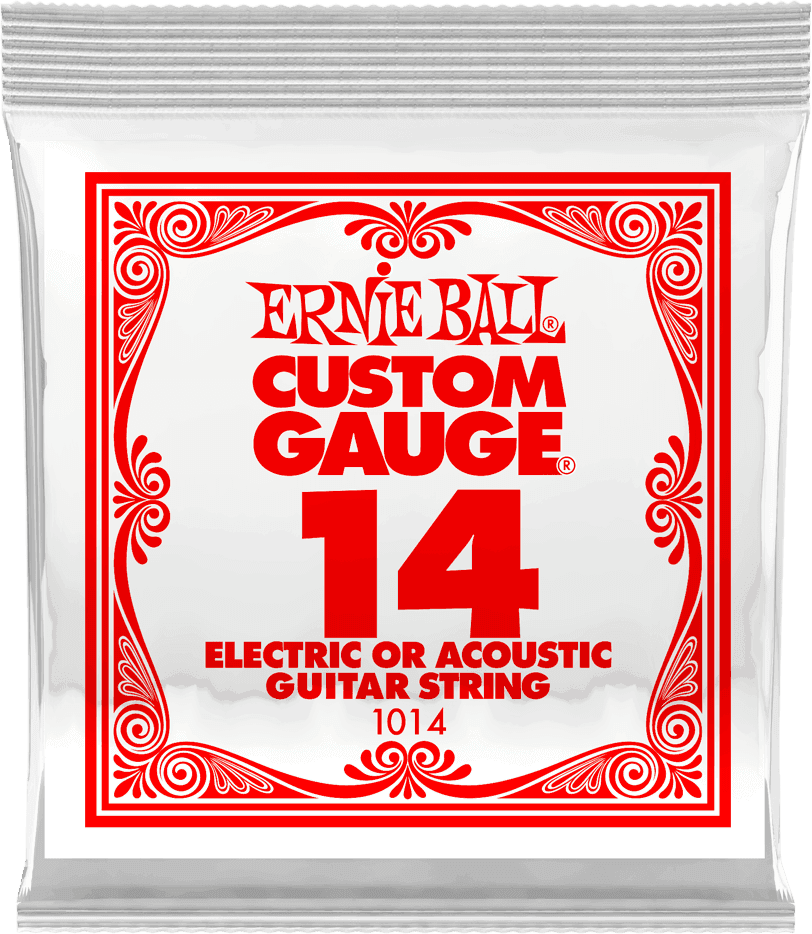 .014 PLAIN STEEL ELECTRIC OR ACOUSTIC GUITAR STINGS