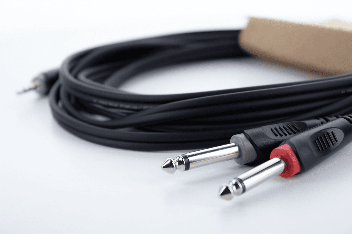 Cavo Y Sdoppiatore Mini-Jack Stereo / 2 Jack Mono 1 m