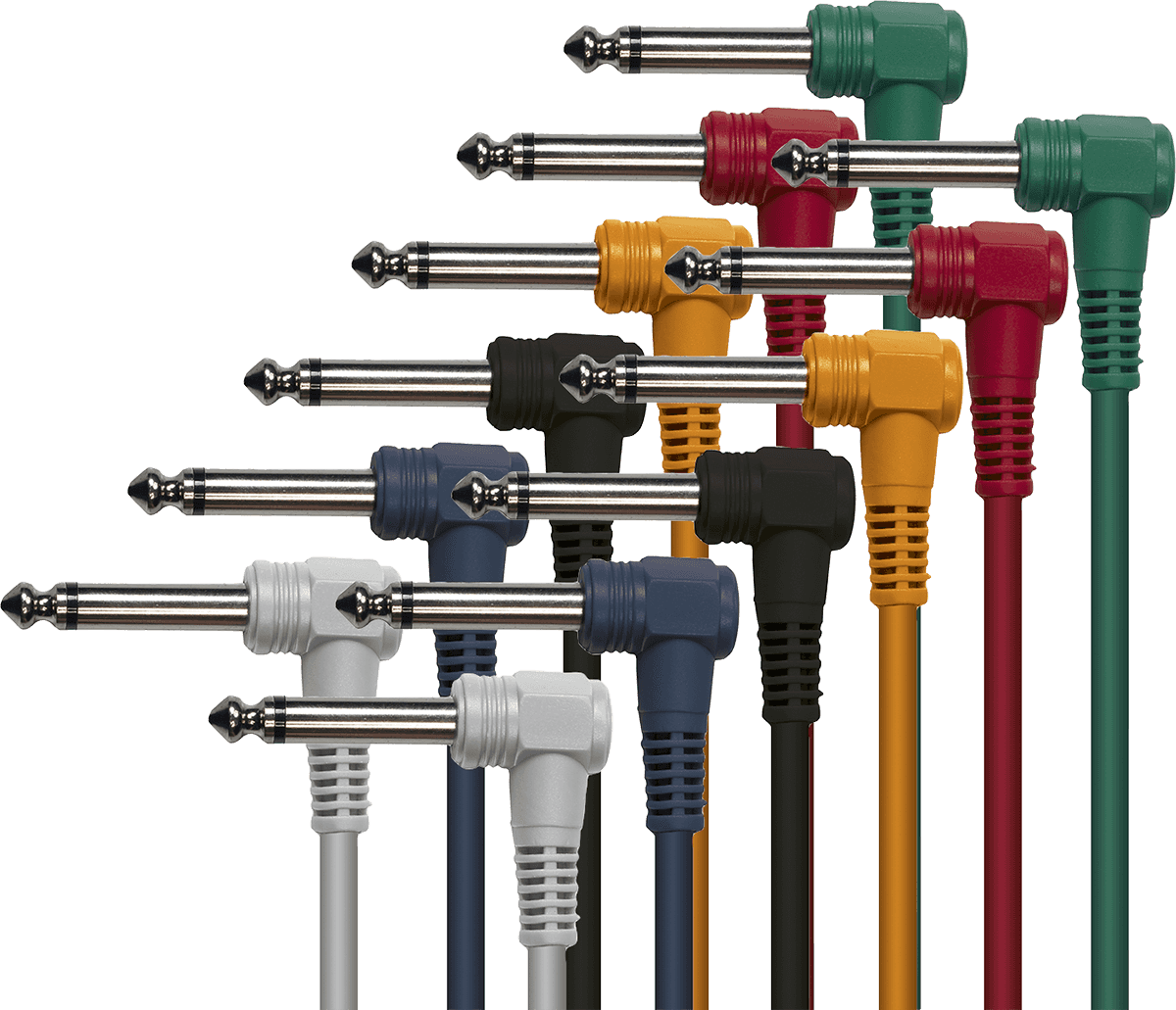 Yellow Cable Cordon Jack Coudé Mono M Jack Coudé Mono M 60 CM - Lot de 6