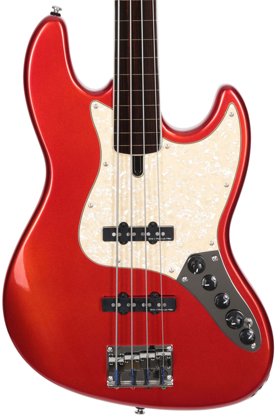 V7 Alder-4 Fl Bmr Rn Fretless Bright Metallic Red