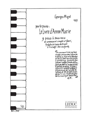 Migot Georges - Le Livre d'ANNE-marie