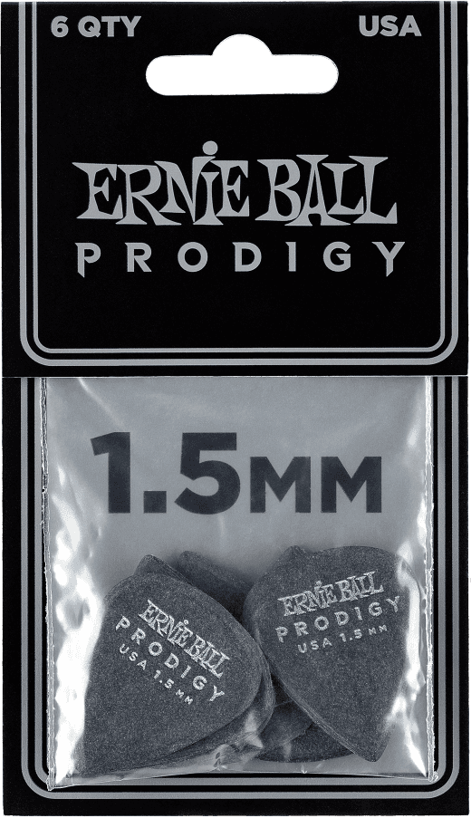 Prodigy Plektren Beutel Mit 6 Schwarz 1,5Mm