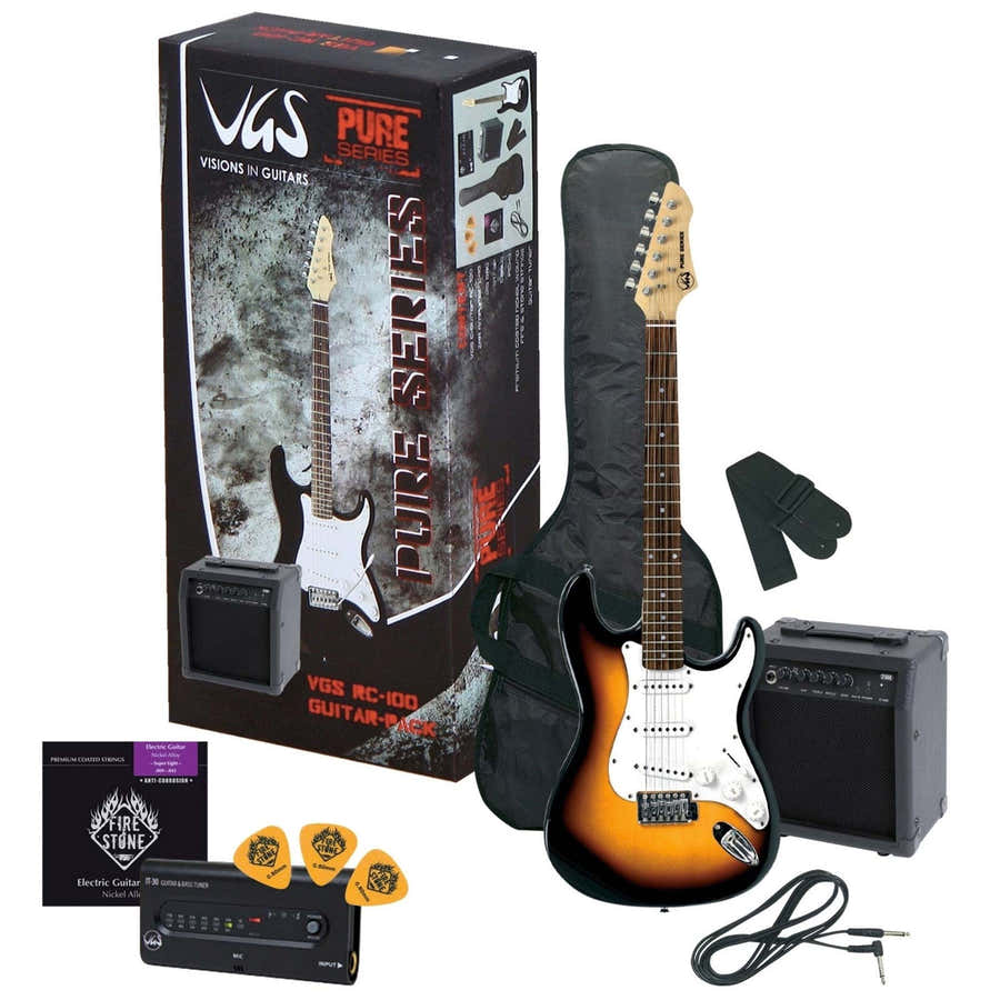 Chitarra Elettrica Rc-100 Guitar Pack 3-Tone Sunburst