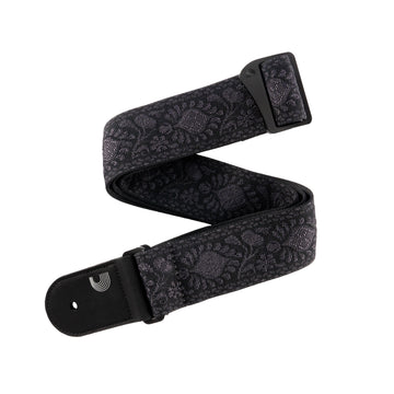 Geflochtener Gitarrengurt Monterey Black Tubular