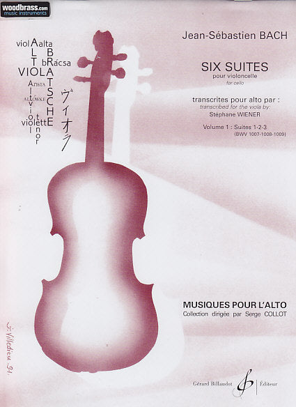 Billaudot BACH J.S. - Six Suites Pour Alto Vol.1 Suites 1,2,3