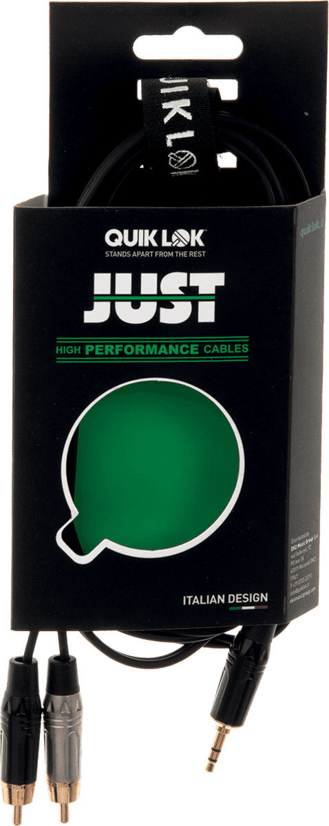 JUSTJ352RCA3 JUST MINIJACK STEREO CABLE 2 X RCA 3 M