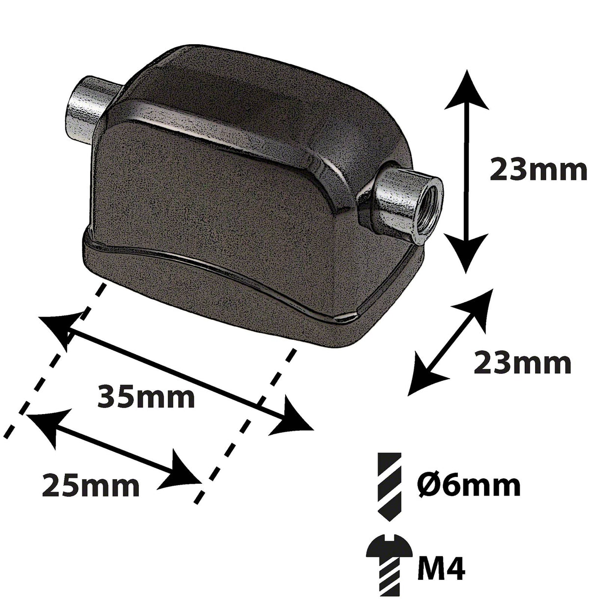 L17SD-BK - SPANNBCKCHEN SNAREDRUM SCHWARZE - 25MM (X1)