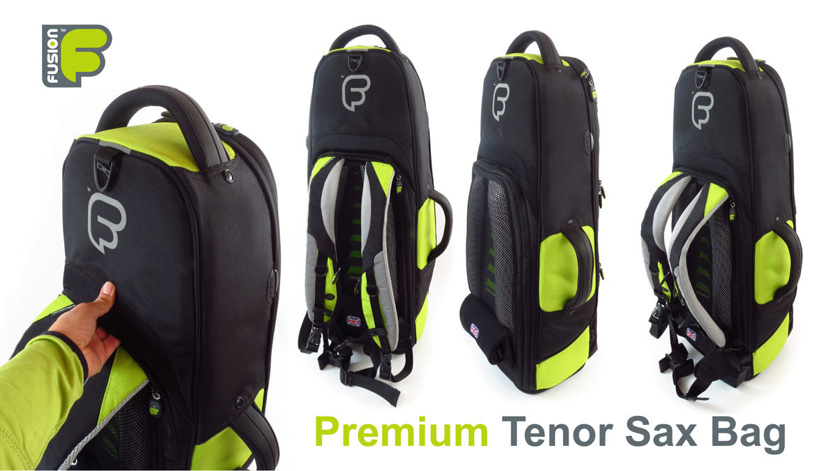 Custodia Premium Nera/Verde per Sassofono Tenore
