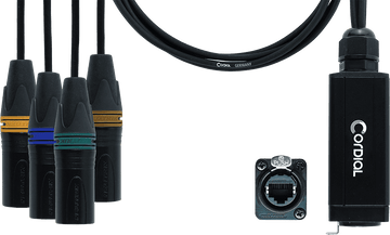 Adaptateur DMX - RJ45 4 XLR Mâles 5 Points 70 CM