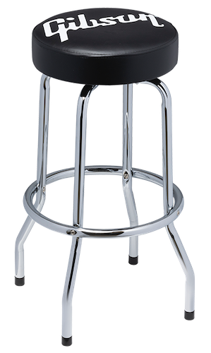 Gibson Accessories Tabouret Premium Playing Stool Standard Logo Tall Chrome