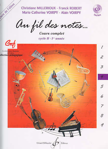 Billaudot Au Fil Des Notes Vol.4 Eleve + CD