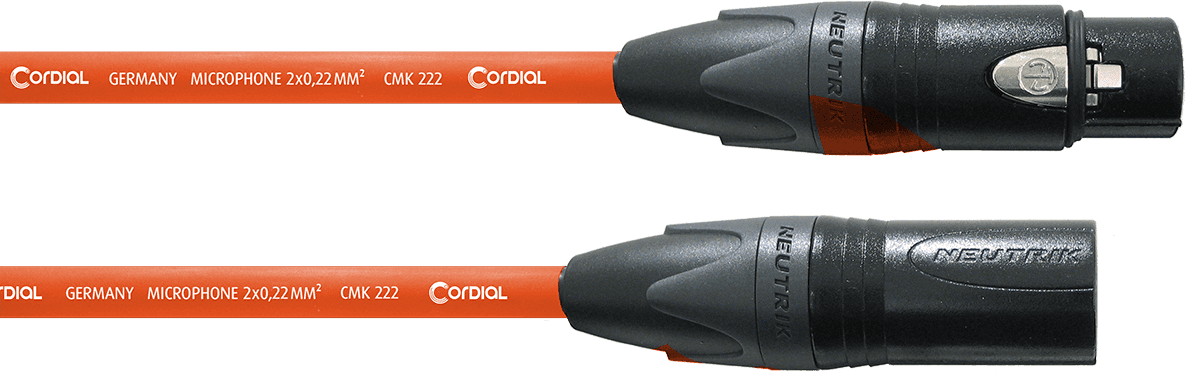 Cordial Câble Micro XLR 5 M Orange