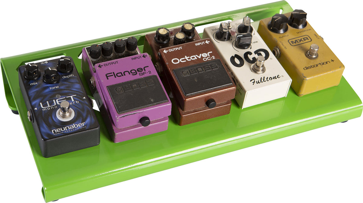 Green aluminum pedalboard