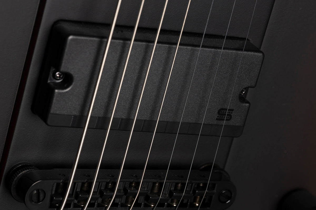PHX-7 Baritone Black Metal Red Burst Satin