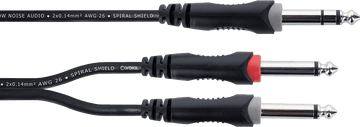 Câble Y Bretelle Jack Stéréo Mâle / 2 Jacks Mono Mâles 3 M